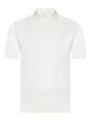 Cruciani Buttonless Polo Shirt In Fine Knit Silk In White