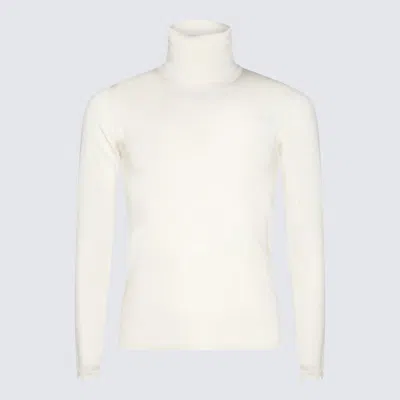 CRUCIANI CRUCIANI WHITE WOOL KNITWEAR 