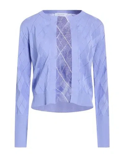 Cruciani Woman Cardigan Lilac Size 6 Cotton In Blue
