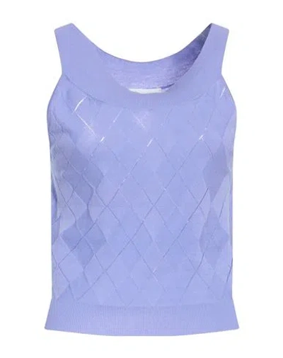 Cruciani Woman Top Lilac Size 6 Cotton In Purple