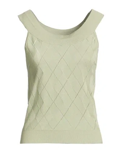 Cruciani Woman Top Sage Green Size 6 Cotton
