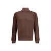 Cruciani Wool Green Turtleneck In Brown