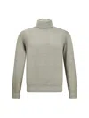 Cruciani Ribbed Turtleneck Sweater In Gray