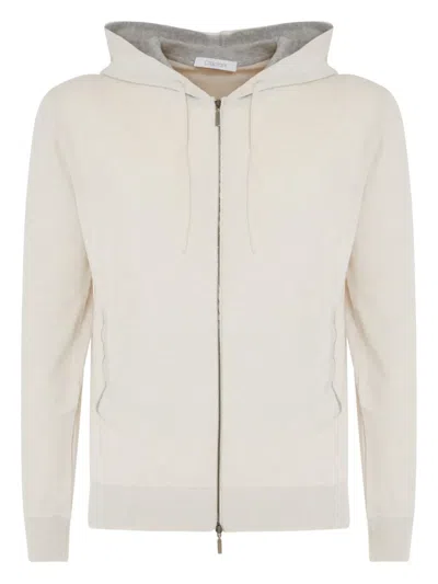 Cruciani Zip-up Hoodie In Neutral