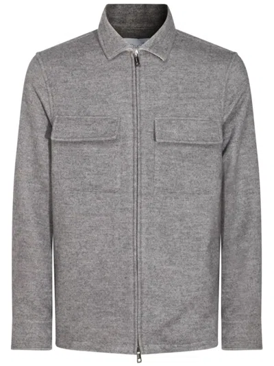 Cruciani Zip-up Jacket In Grey