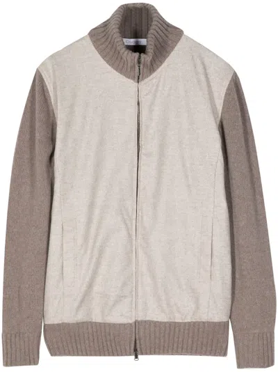 Cruciani Zip-up Lightweight Jacket In Brown