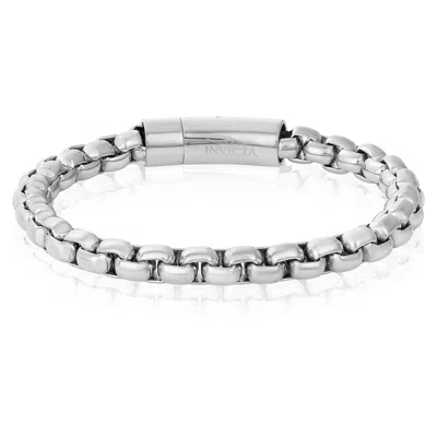 Crucible Jewelry Men's Box Chain Cuff Gunmetal Steel Bracelet In Silver