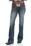 Cruel Denim Jayley Mid Rise Trouser Jeans In Blue In Blue