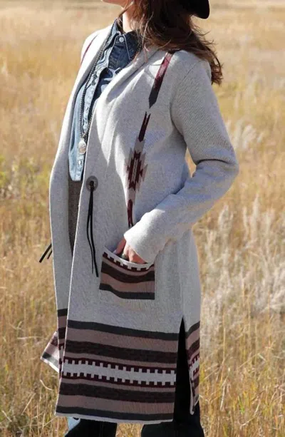 Cruel Girl Women's Sweater Knit Long Sleeve Duster In Grey