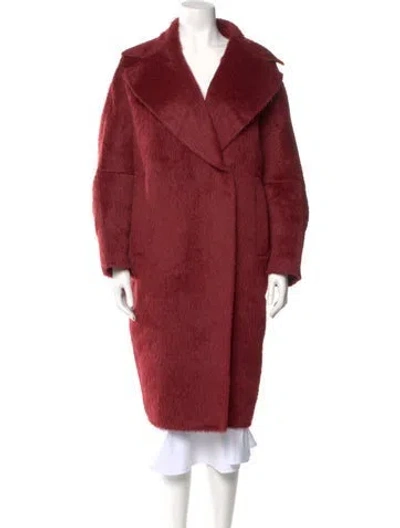 Pre-owned Cruise By Maxmara Alpaca Cowl Neck Sweater W/ Tags In Red