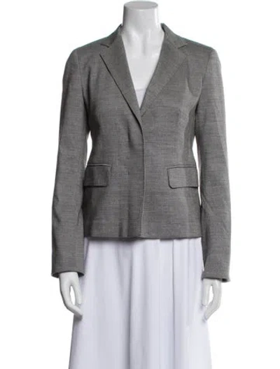 Pre-owned Cruise By Maxmara Virgin Wool Blazer In Gray