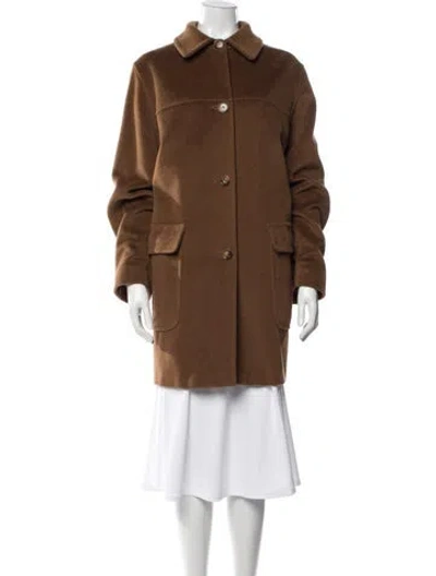 Pre-owned Cruise By Maxmara Virgin Wool Jacket In Brown