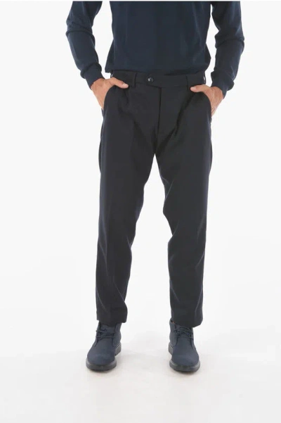 Cruna 4 Pocket Raval.s. Virgin Wool Blend Trousers In Black
