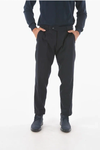 Cruna 4 Pocket Raval.s. Virgin Wool Blend Pants In Black