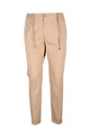 Cruna Beige Tailored Trousers With Adjustable Drawstring In Neutral