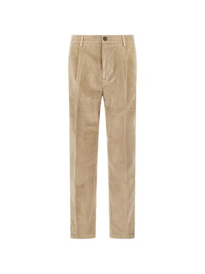 Cruna Belleville Corduroy Pleated Trousers In Neutral