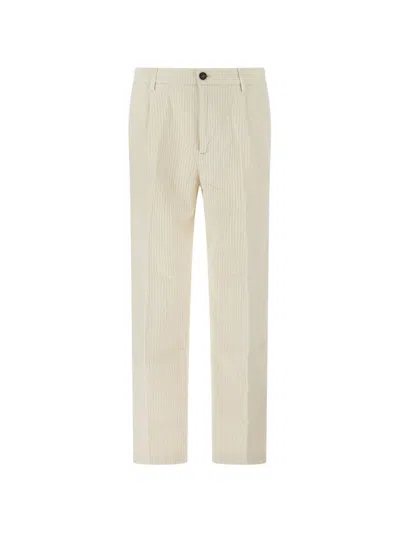 Cruna Belleville Pleated Corduroy Trousers In Neutral