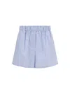 Cruna Striped Elastic-waist Shorts In Blue