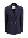 Cruna Single-breasted Houndstooth Blazer In Blue