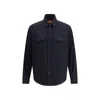 Cruna Overshirt In High-performance Technical Fabric In Blue