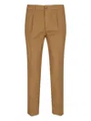 Cruna Brera Slim-fit Cotton Trousers With Tailored Pleats