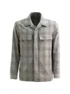 Cruna Bruges Check-pattern Overshirt In Gray