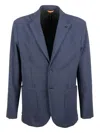 Cruna Button Pocket Blazer In Blue