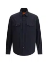 Cruna Overshirt In High-performance Technical Fabric In Blue