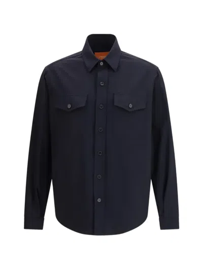Cruna Buttoned Patch Pocket Shirt In Blue