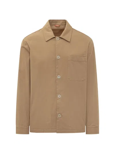 Cruna Cardiff Chest-pocket Button-up Shirt In Brown
