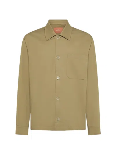 Cruna Cardiff Pocket-detail Overshirt In Green