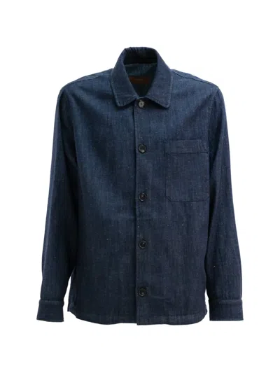 Cruna Cardiff Shirt Jacket In Blue