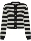 Cruna Striped Buttoned Sweater In Black