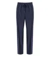 Cruna Midnight Blue Virgin Wool Trousers With Flap Pockets