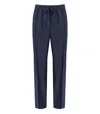 Cruna Midnight Blue Virgin Wool Trousers With Flap Pockets