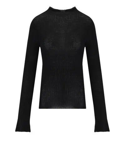 Cruna Connie Black Ribbed Jumper