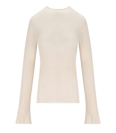 Cruna Connie Cipria Ribbed Jumper In White