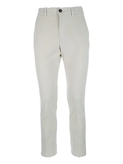Cruna Corduroy Button-fastening Trousers In Gray