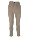 Cruna Corduroy Button-fastening Trousers In Gray