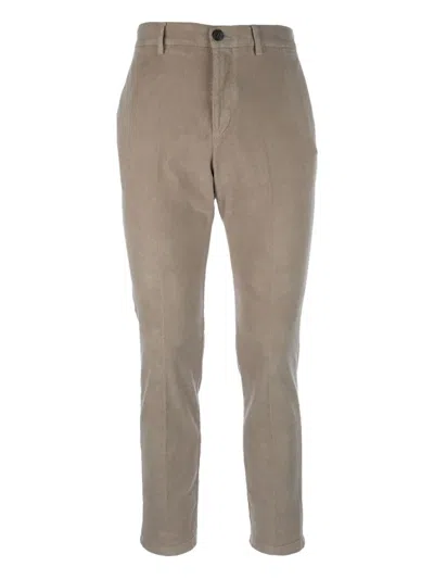 Cruna Corduroy Button-fastening Trousers In Gray