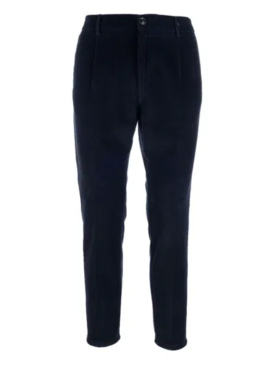 Cruna Corduroy Button Trousers In Blue