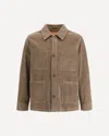 Cruna Corduroy Chore Jacket In Brown