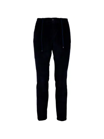 Cruna Corduroy Drawstring Trousers In Black