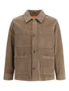 Cruna Corduroy Chore Jacket In Brown