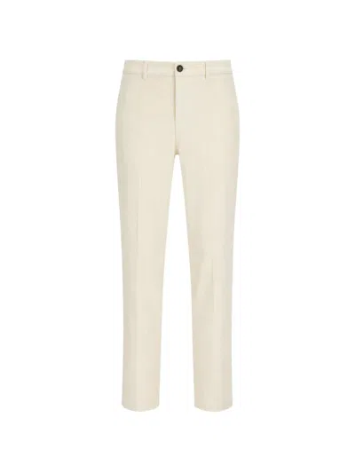 Cruna Corduroy Solferino Trousers In White