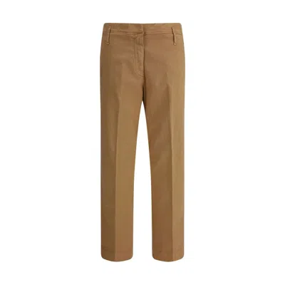 Cruna Cotton Pants In Brown