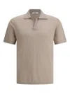 Cruna Cotton Short-sleeve Polo Shirt In Neutral