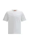 Cruna Crew-neck Patch Pocket T-shirt In White
