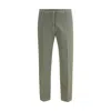 Cruna Daizy Flat-front Barrel Trousers In Green