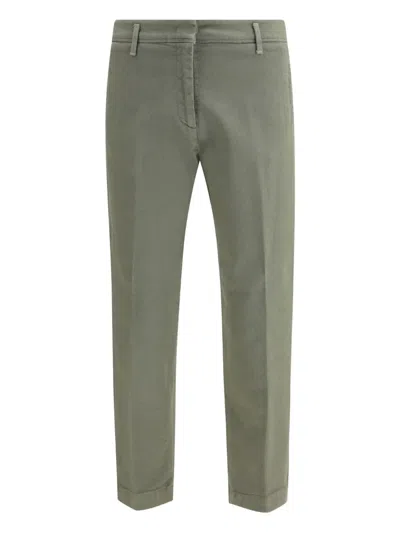CRUNA DAIZY FLAT-FRONT BARREL TROUSERS